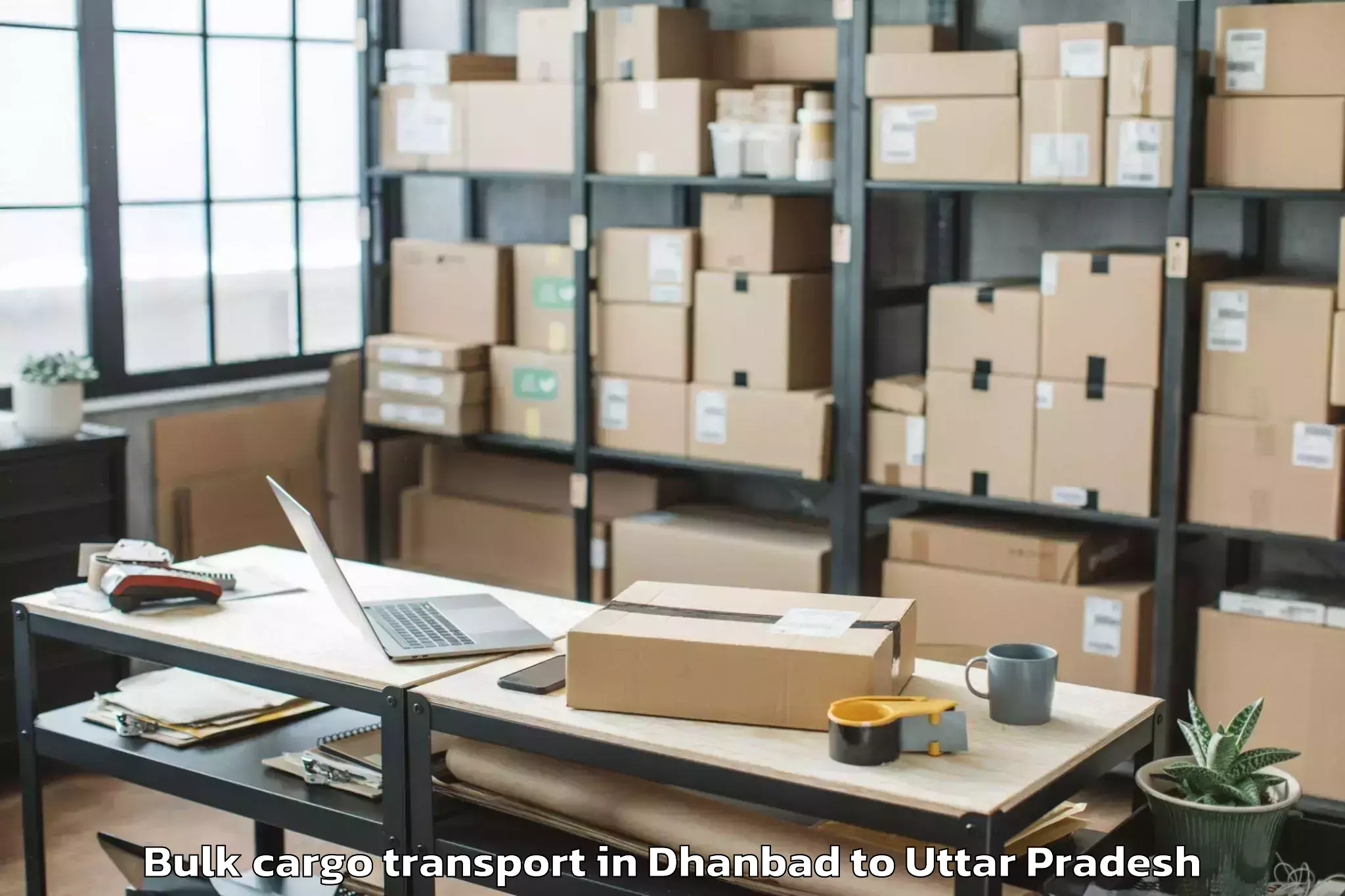 Book Dhanbad to Gaur City Mall Greater Noida Bulk Cargo Transport Online